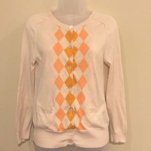 J. Crew Argyle Cardigan